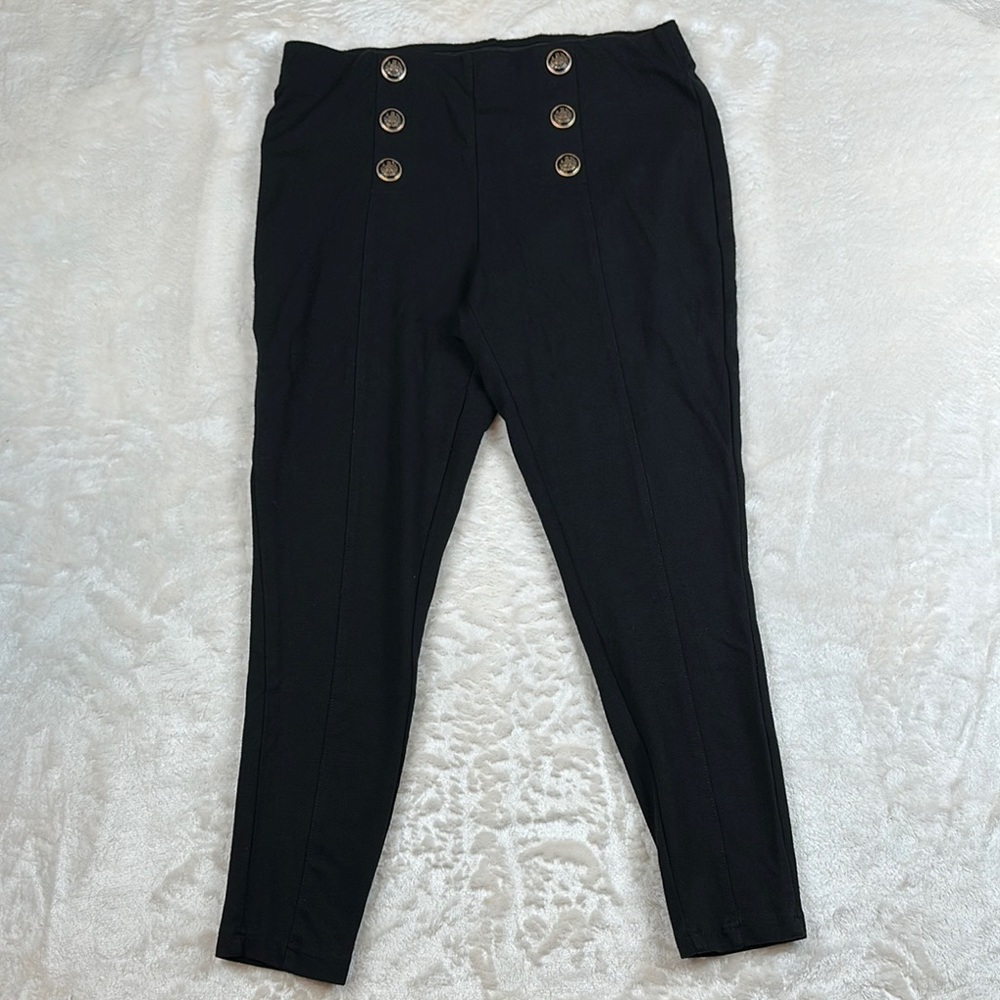 Truth Black and Gold High-Waisted Leggings